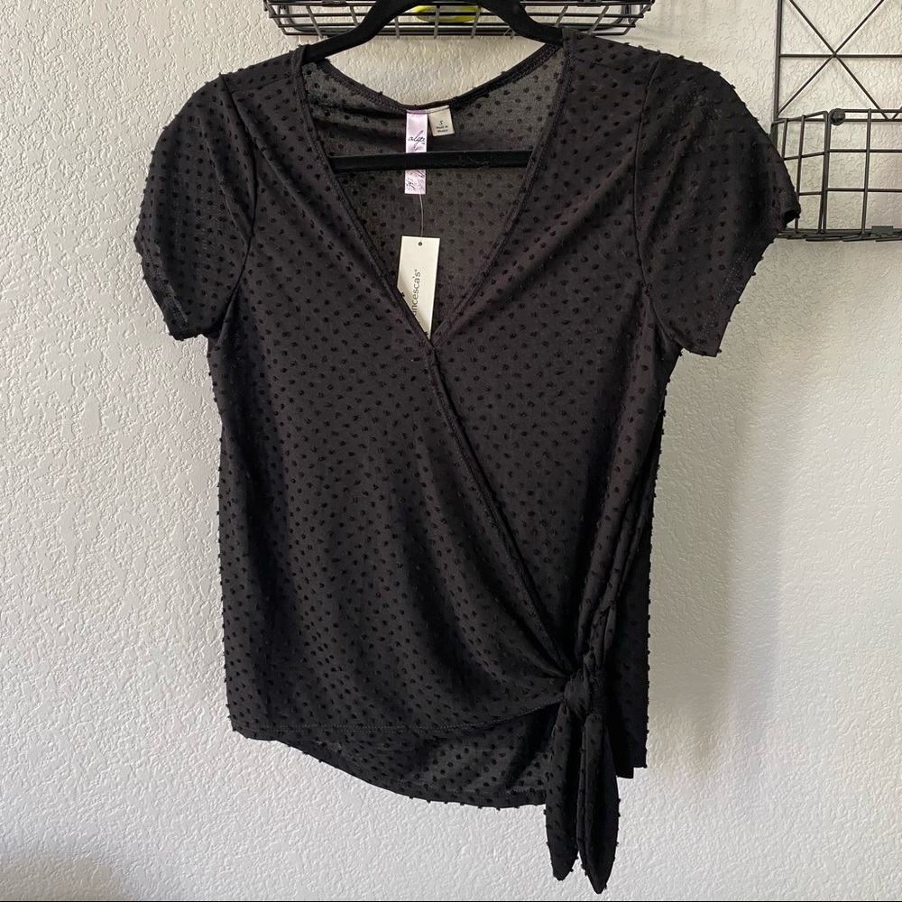 NWT black wrap tshirt